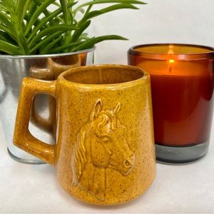 Speckled Vintage Retro Horse Coffee cup Mug